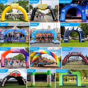 Giant Inflatable Arch and Lightweight Brand Inflatable Outside Events Promotional Column