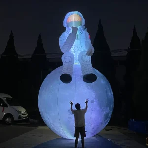 Giant Inflatable Astronaut Balloon Outdoor Usage LED Lamp Moon Model Promotion Inflatable Space Man