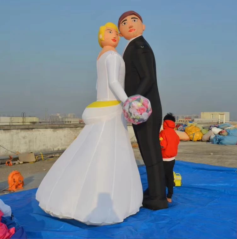 Pallone gigante gonfiabile sposa e sposo per festa di matrimonio
