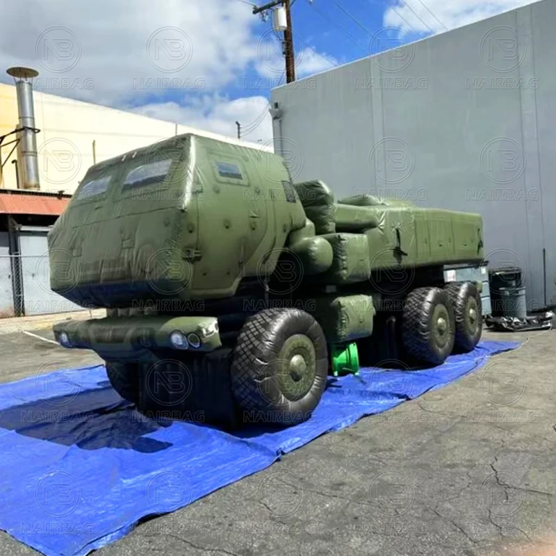 Giant Opblaasbare Decoy Truck Replica Aangepaste 1:1 Schaal Opblaasbaar Voertuig Requisiet Model voor Buiten Training