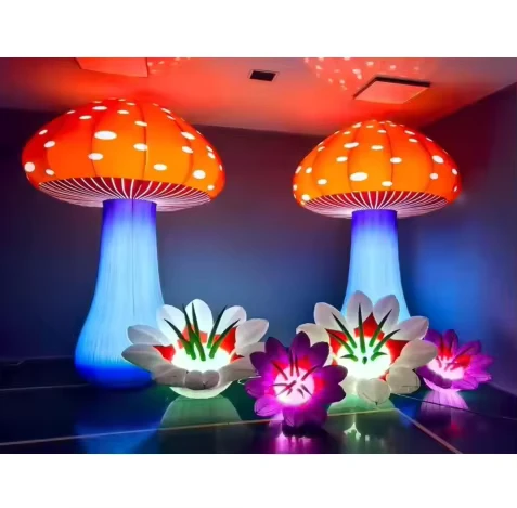 Dekorasi Gantung Balon Bunga Raksasa Inflatable LED Tahan Air Tahan Angin Tahan Lama untuk Festival Taman Ukuran Kustom