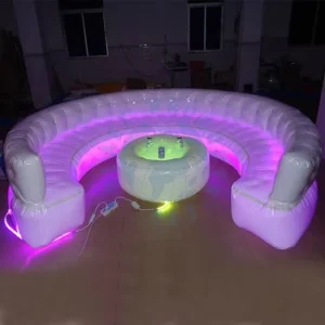 Giant Inflatable Furniture Air Lounge Sofa With LED Lamp
