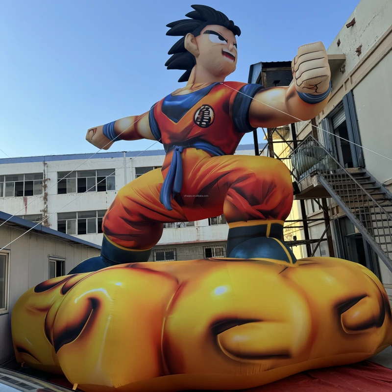 Giant Inflatable Goku Mascot Inflatable Anime Hero Character Model for Promotion and Exhibition Attraction