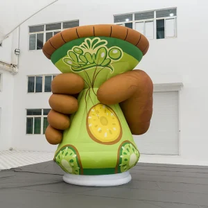 Giant Inflatable Hand Cream Model Custom Kiwi Fruit Inflatable Advertising Balloon for Mall Promotion