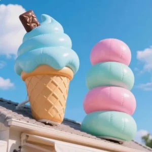 Giant Inflatable Ice Cream Cone for Advertising Decoration