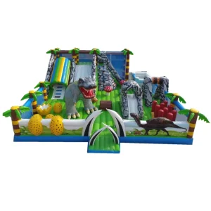 Castillo hinchable gigante de temática interior, dinosaurios, curso de obstáculos inflable para niños