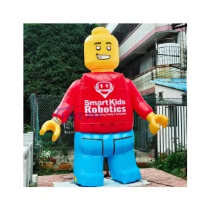 Maskot Legou Inflatable Raksasa, Figur Kartun Oxford yang Tahan Lama untuk Iklan & Dekorasi Pesta