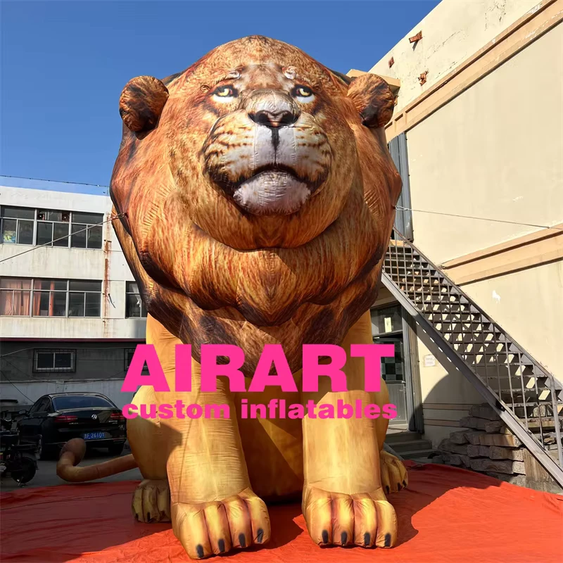 Giant Inflatable Lion Customized Lifelike Animals Inflatable Model Zoo Themed Event Use Inflatable Wild Animal