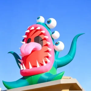 Giant Inflatable Monster Head Model Multi Eyes Big Mouth Mascot Party Decoration Waterproof Customizable Size Oxford PVC