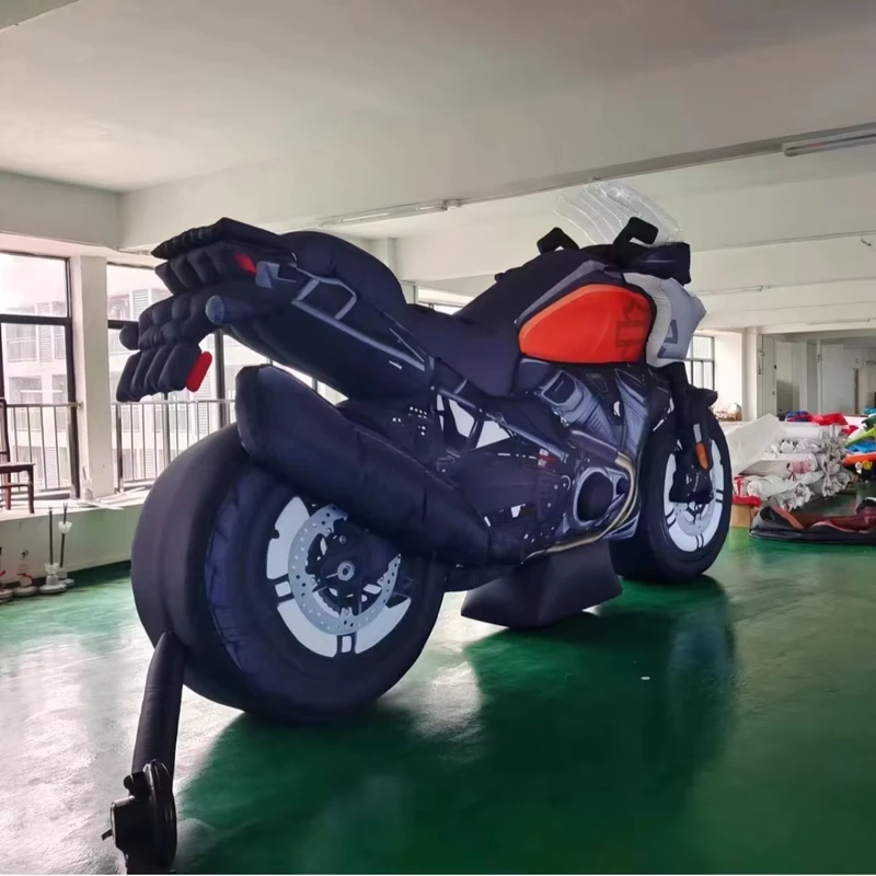 Giant Inflatable Motorbike Balloon with PVC/Oxford Cloth Material Customizable Size for Outdoor Advertising & Decoration