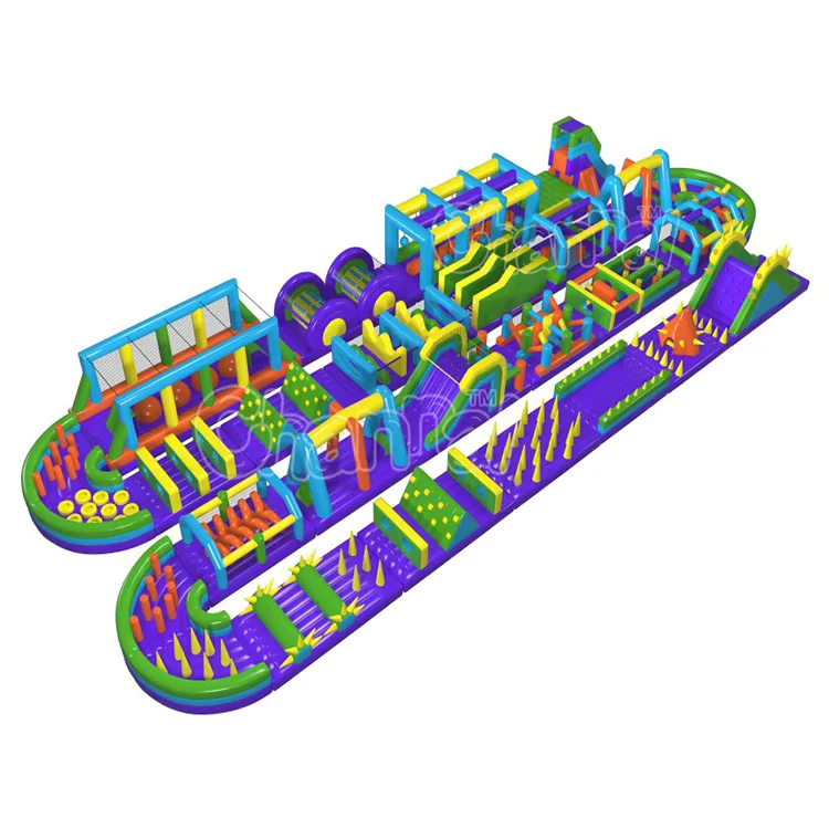 Giant Inflatable Obstacle Course 5k Insane Obstacle Sport Adults Game Inflatable Amusement Park Obstacle Course