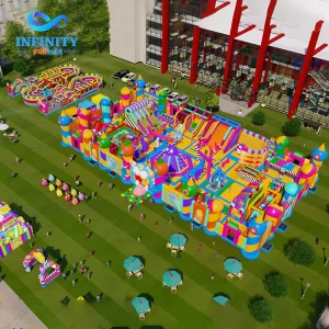 Giant Inflatable Obstacle Course Park Equipment CE Certified for Adults Kids Team Building