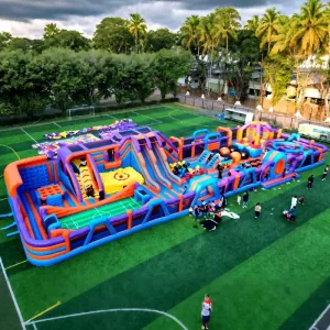 Rintangan Inflatable Raksasa untuk Anak-anak, Taman Inflatable Komersial, Kastil Rumah Lompat Playground Anak