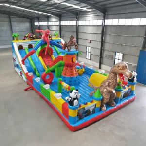 子供用巨大インフレータブル障害物コース インフレータブルパーク 販売用 商業用インフレータブル子供遊び場 キャッスルバウンスハウス
