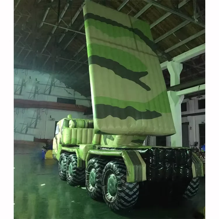 Decoração Inflável Gigante ao Ar Livre Grande Tanque Carro Blindado Foguete Panzer para Promoção Modelo de Propaganda