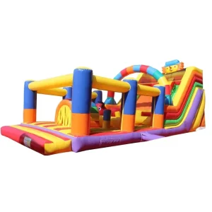 Giant Inflatable Playground Slide Obstacle Course Moon Bounce Jump Castle Amusement Park Castle Inflatable Combo Castle Obstacle