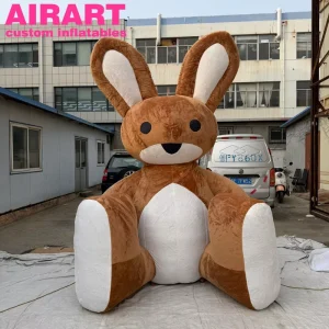 Conejo de peluche inflable gigante, modelo de conejito para aperturas de centros comerciales y fiestas