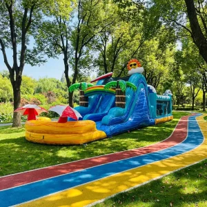 Giant Inflatable Slide and Bouncy House Combo for Outdoor Play Commercial Grade for Business Rental