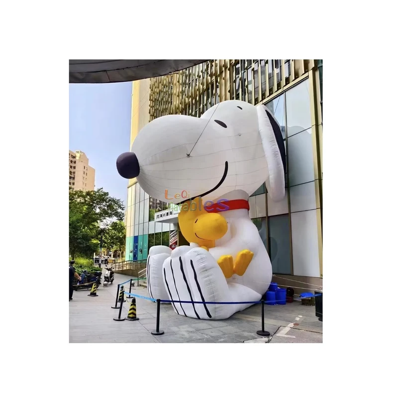 Giant Inflatable Snoopy Big Lovely Snoopy Christmas Inflatable Cartoon Dog Model for Advertising Promotion Decoration