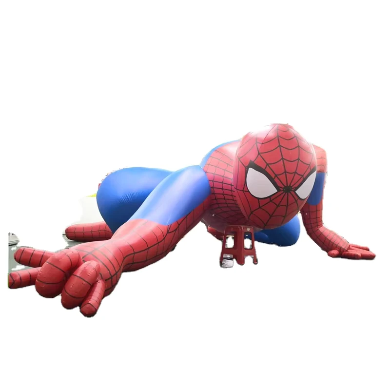 Modello Gonfiabile Gigante di Spider Man che Striscia sul Palazzo, Modello Gonfiabile Personalizzato di Eroe del Cinema per Decorazioni Esterne