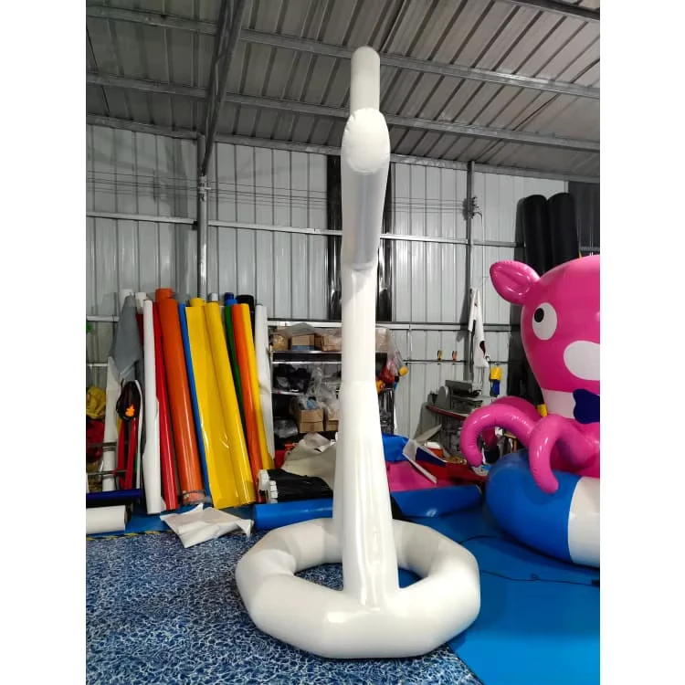 Giant Inflatable Stick Figure Decoration Custom White Orange Inflatable Humanoid Sculpture for Event Art Display with Blower