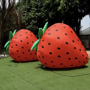 Giant Inflatable Strawberry Model with LED Light Factory Direct Custom Event Advertising Inflatable Fruit Decoration