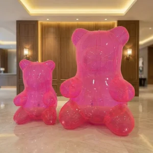 Giant Inflatable Teddy PVC Bear Transparent Bear Model for Party Decoration