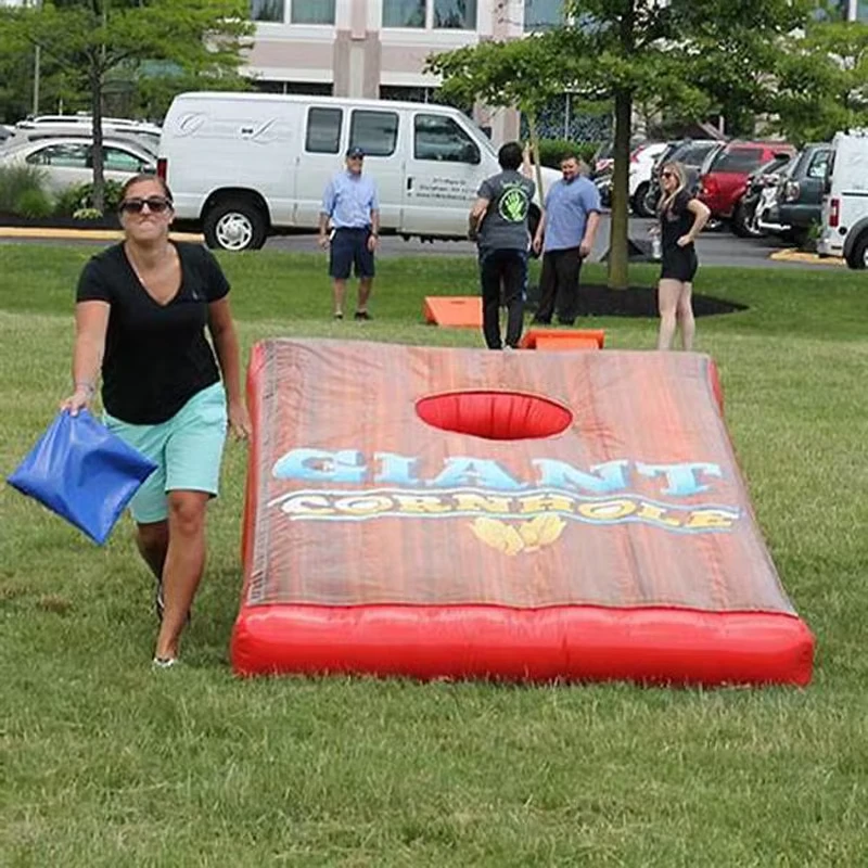 Riesiges Aufblasbares Wurf-Bohnensack-Spiel Cornhole Aufblasbares Cornhole-Spiel Aufblasbare Jahrmarktspiele