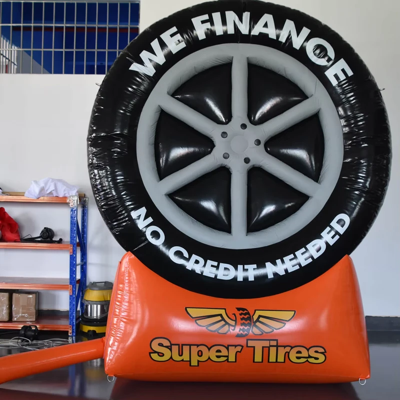 Giant Inflatable Tire Model for Automotive Advertising Balloon for Tire Shop Marketing Display Props