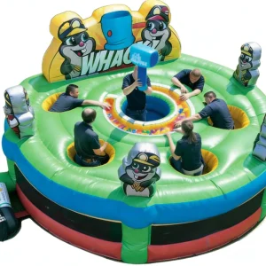 Giant Inflatable Whack A Mole Game Commercial Grade Interactive Carnival Game PVC Material 8m Dia. Eco Friendly 5-10 Players