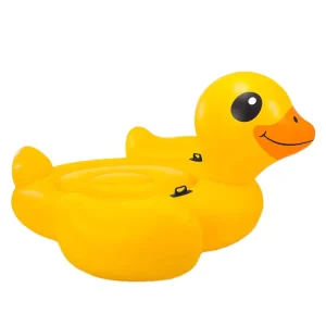 Flotteur de piscine géant en forme de canard jaune gonflable, radeau méga, mobilier en PVC durable pour les fêtes d'été pour adultes et enfants