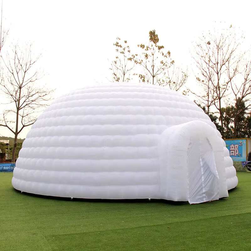 Tente dome gonflable géante en tissu Oxford, tente de camping gonflable étanche, tente igloo en glace gonflable