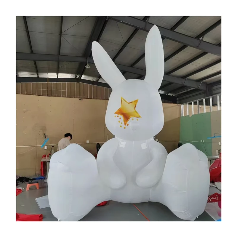 巨大LEDインフレータブルイースタウサギ カラフルな卵 広告用キャラクターモデル