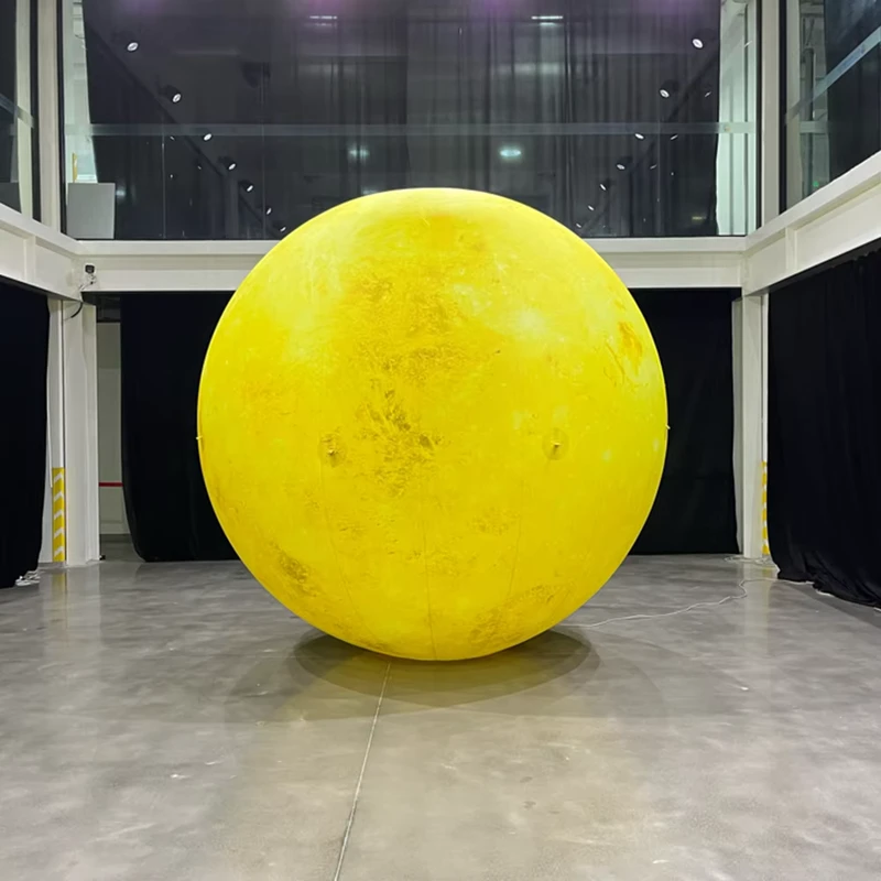 Giant LED Light Inflatable Moon Balloon 3m Diameter Waterproof Custom Color Festival Event Decoration