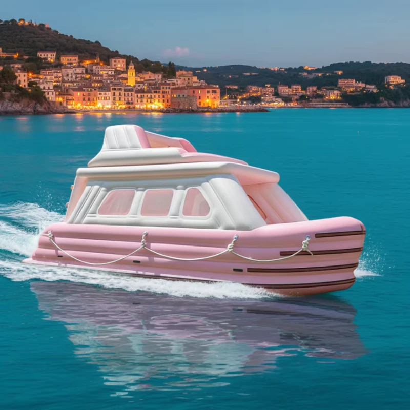 Bateau flottant commercial gonflable durable pour plusieurs personnes en PVC, capacité de 100 à 500 kg