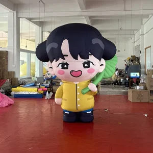 Giant Outdoor Advertising Inflatable Cartoon Girl Model Custom Cute 3D Inflatable Character Mascot for Event Promotion
