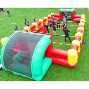 Giant Outdoor Gruppensportspiel - Lebensgroßes Menschliches Tischfußball Aufblasbar für Wettbewerbe von Erwachsenen