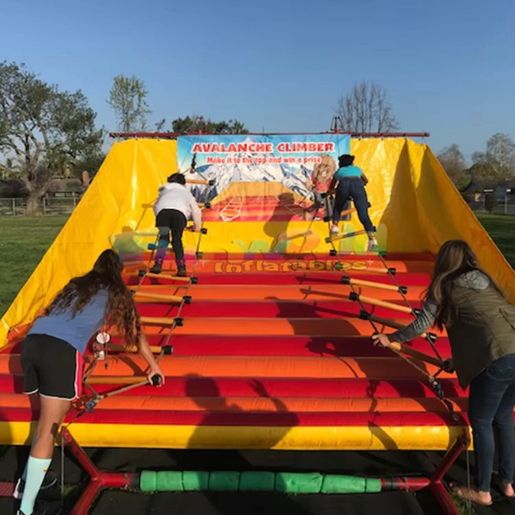 Riesiges Outdoor Jacobs Ladder Aufblasbares Karnevalsspiel für Kinder, gewerbliche Veranstaltungen, Sport, inklusive Blasgerät