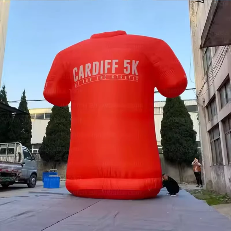 Bóng Bay Quần Áo Khổng Lồ Inflatable T Shirt Pop Market Advertising Inflatable T Shirt Model