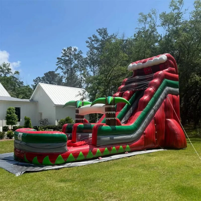 Scivolo d'acqua gonfiabile ecologico in PVC gigante per bambini, dimensione personalizzabile, noleggio per feste, uso in piscina
