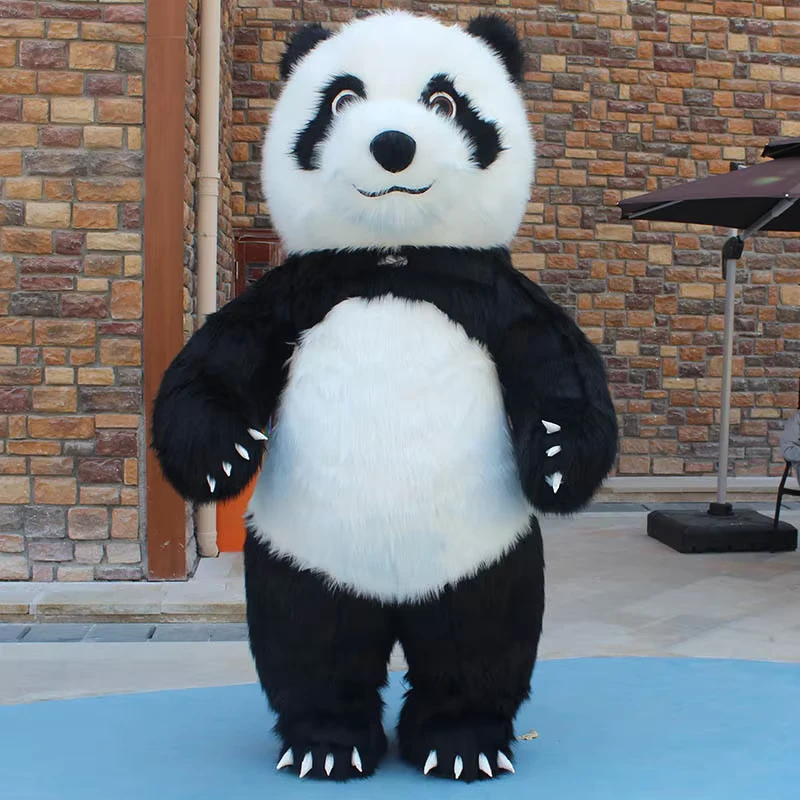 Costume Gonflable Panda Géant Costume de Mascotte Amusant d'Ours Polaire 2/2,6/3 Mètres