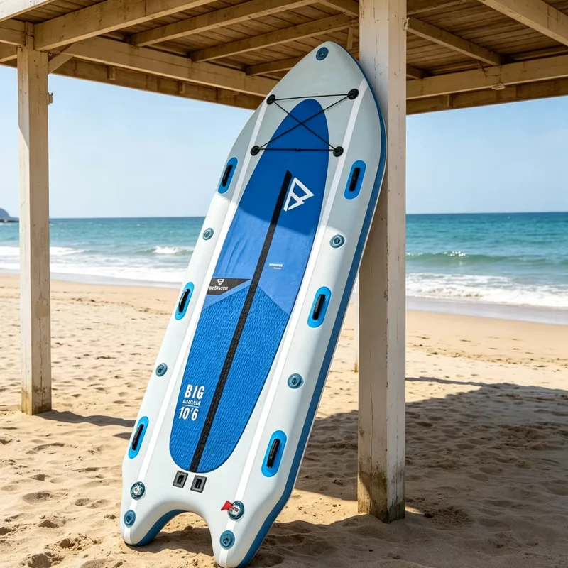 Giant Team Mega SUP Multi-Pessoa Inflável em PVC Durável e Impermeável Prancha de Stand Up Paddle para 8 Pessoas para Desportos Aquáticos