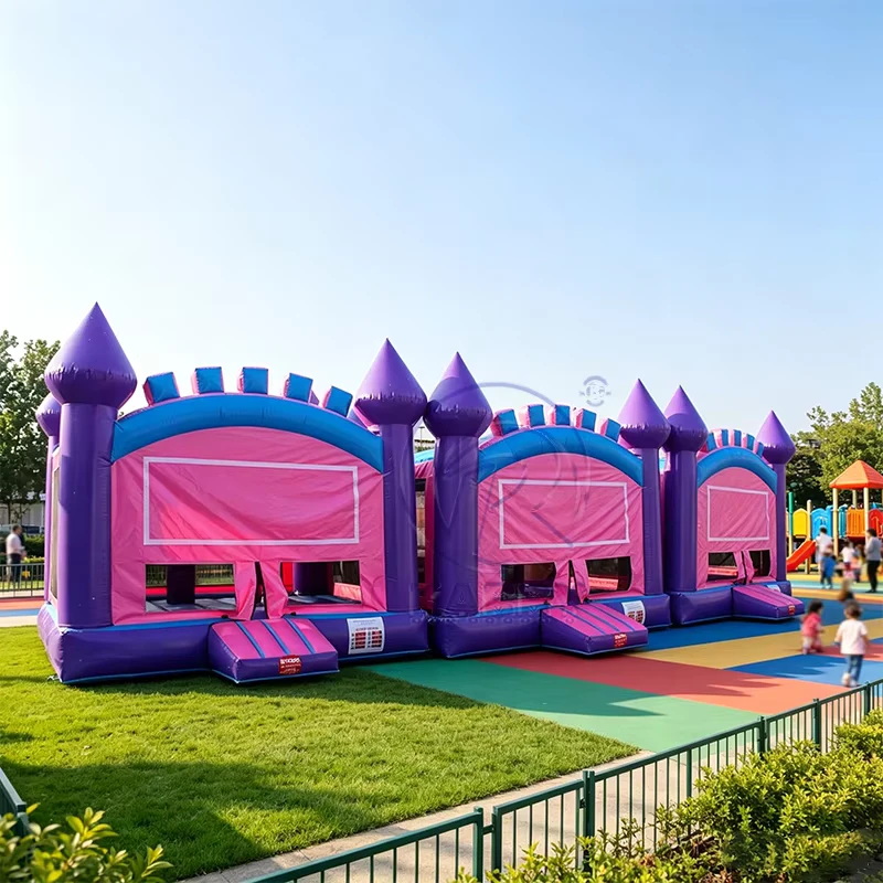 Castelli Gonfiabili Commerciali per Feste per Bambine Castello Gonfiabile Casa Gonfiabile Rosa