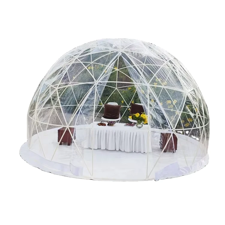 Tenda Geodésica de Camping Glamping, TPU Transparente, Tenda Bolha Inflável Transparente