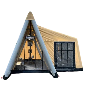Glamping Inflatable Tent TPU Transparent Skylight Chimney 5-8 Person Waterproof for Party Family Travel and Camping
