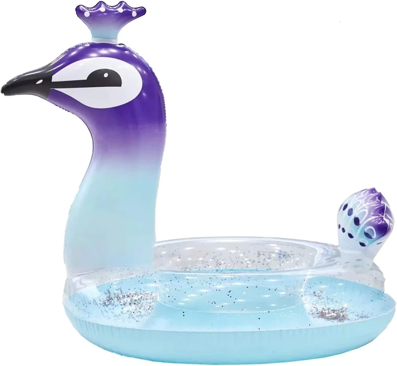 Glitter Sequin Animal Inflatable Pool Floats Beach Swim Ring Toys