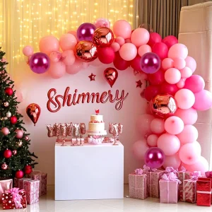 Juego de Globos de Látex Rosa Brillante de 60 Piezas para Decoración de Cumpleaños, Bodas, Baby Shower y Día de la Madre