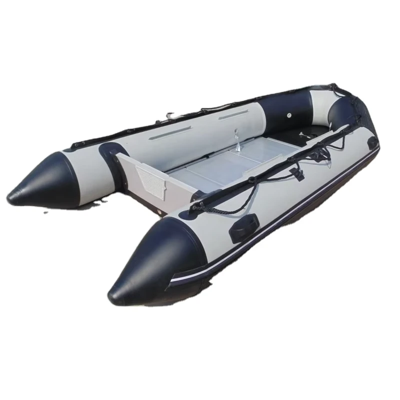 Goboat 10,8 pés 330cm Caiaque de Pesca Inflável PVC Dobrável Design Rígido para Flutuação