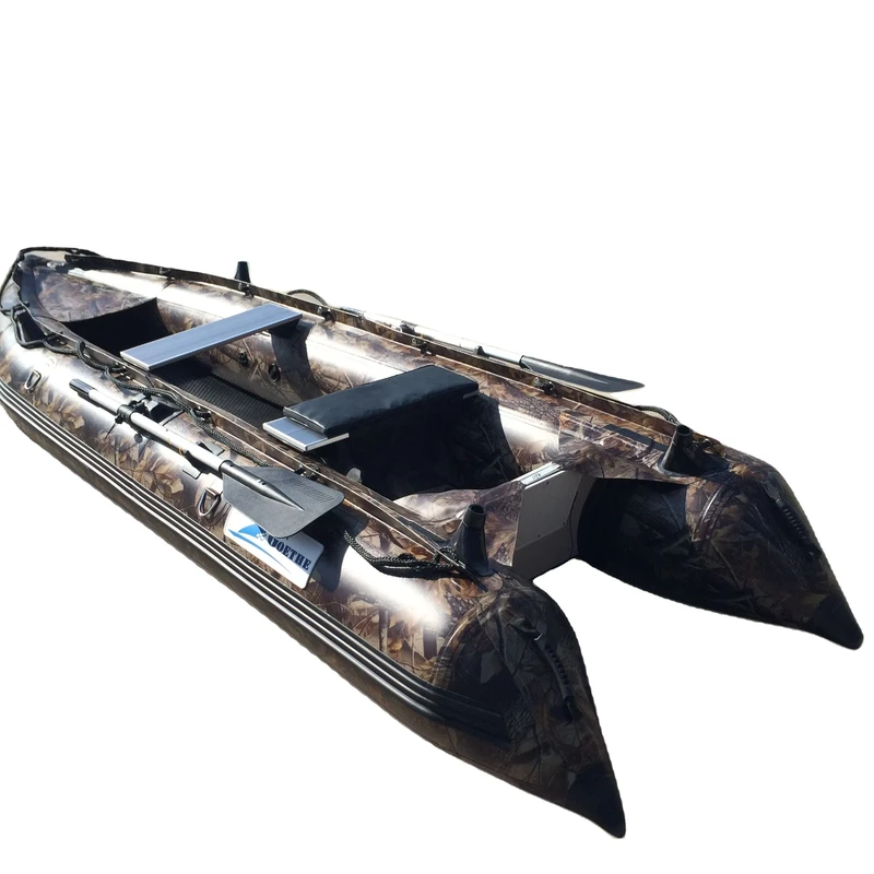 Thuyền hơi Goethe Goboat GTK370 12ft Camo Chèo Thuyền Đánh Cá Ghế Nhôm