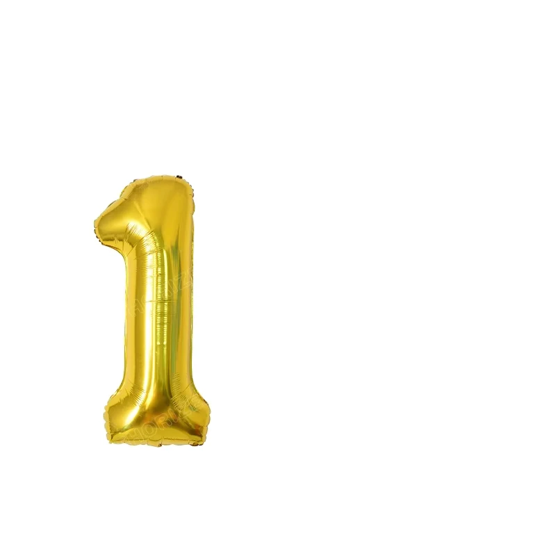 Gold Aufblasbare Helium Folienzahl Ballon Mehrere Größen (30-100 cm) für Geburtstag & Muttertag